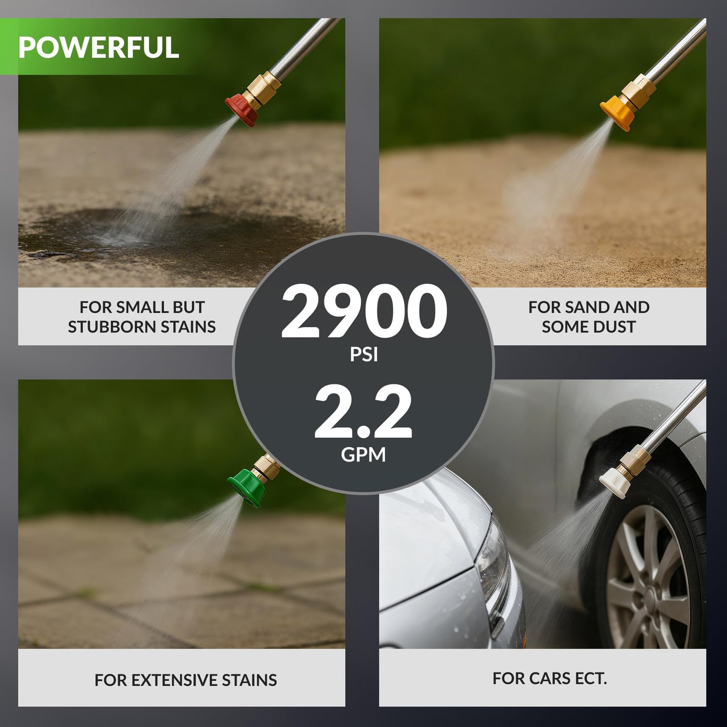 Giraffe Tools Wall Mounted Pressure Washer Pro with Upgraded 1800W Motor, Max 2900 PSI, 2.2 GPM Electric Power Washer with 100ft Retractable Pressure Hose, Automatic Rewind