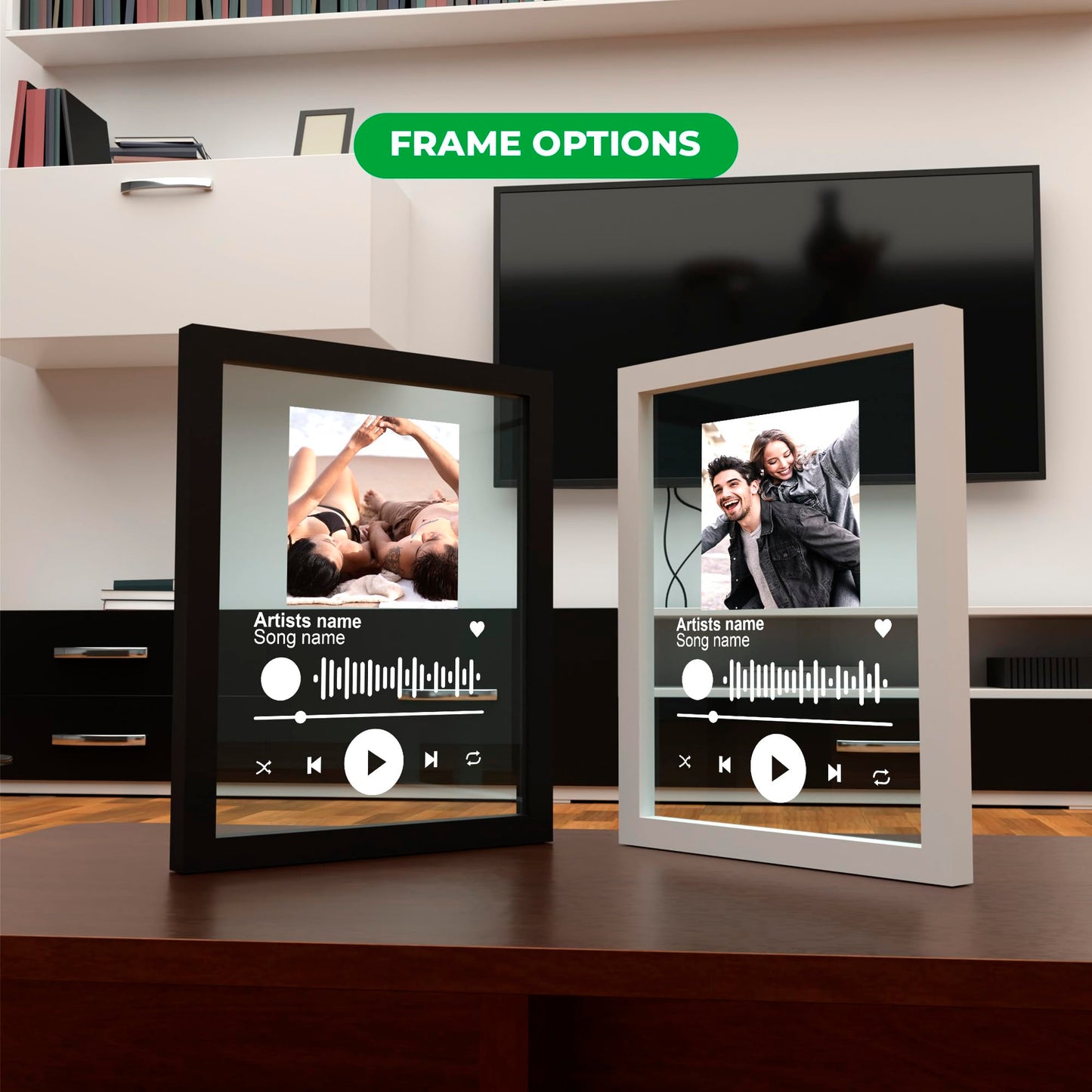 EGD Personalized Spotify Plaque Gifts for Her Him Girlfriend Boyfriend, Custom Picture Frame for Women Men, Customized Photo Gifts for Couple Wife Husband on Anniversary Birthday