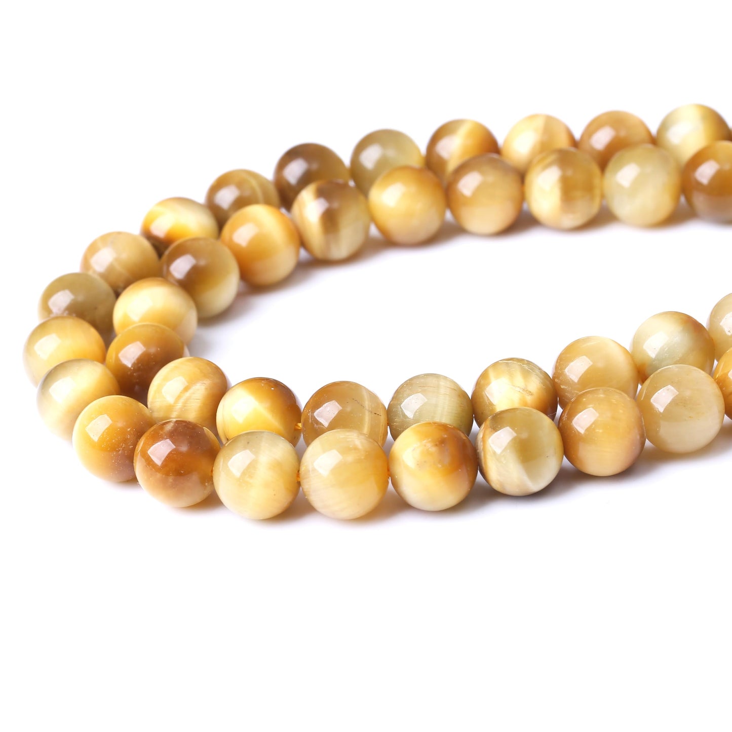 Natural Golden Tiger Eyes Stone Beads for Jewelry Making DIY Bracelet Necklace Jewelry Making 1 Strand 15.5inch 35PCS 10MM