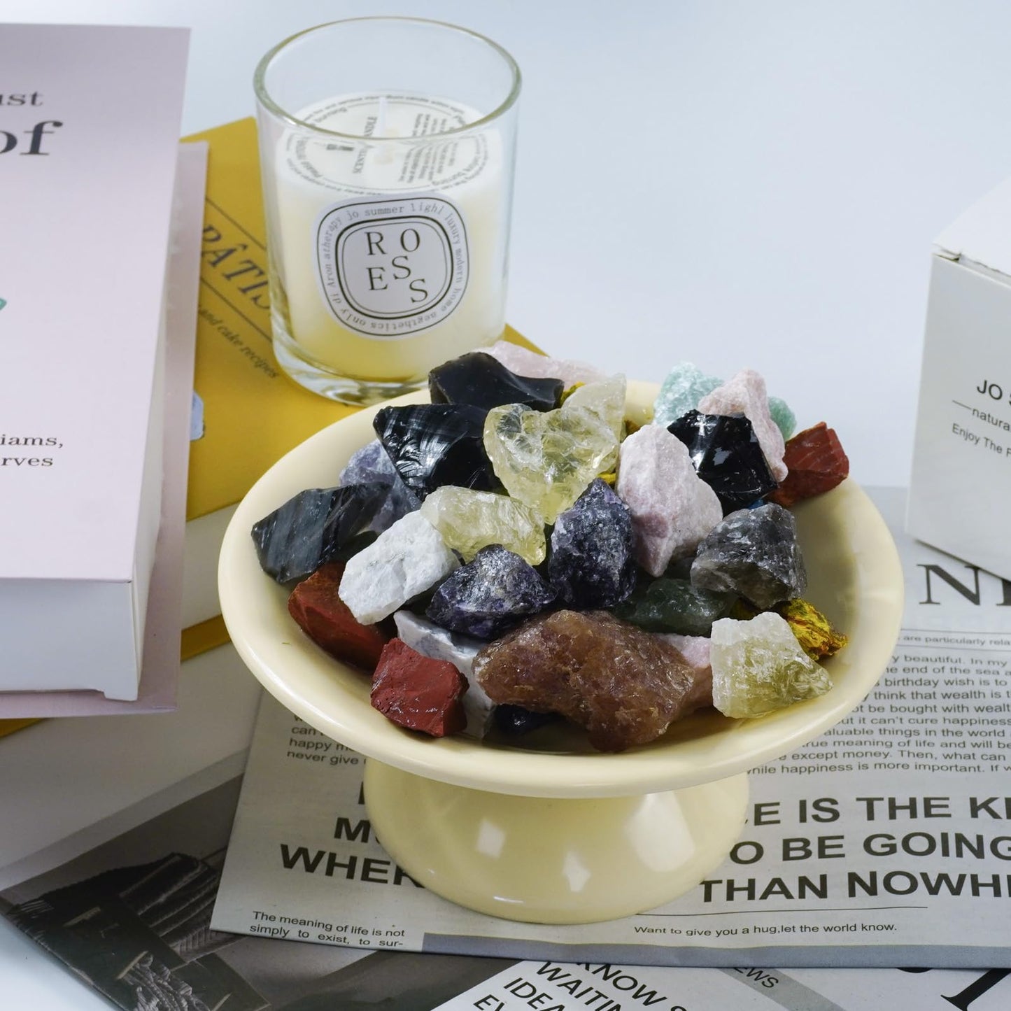 Raw Crystals, Large 1.2-2.0" Healing Crystal Natural Rough Stones for Intuition,Chakra,Meditation,Decoration,Polishing,Energy Work (Citrine, 3.5oz-0.8-1.2"raw Crystals)