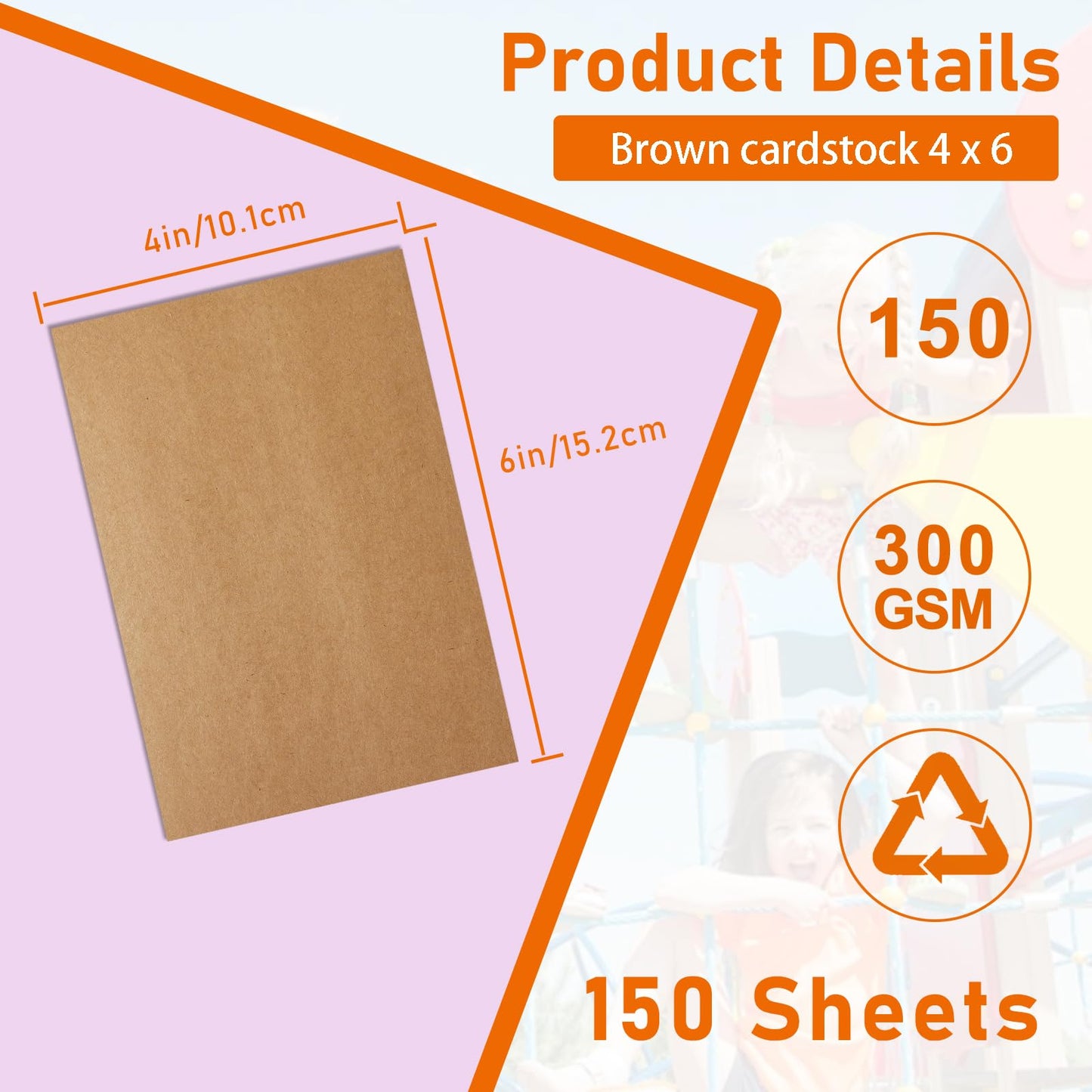 Guakicae 150 Sheets Brown Cardstock 5 x 7 Kraft Paper, 300gsm/110lb Heavyweight Flat Card Stock Recipe Paper for Cards Making, Wedding Invitations, Greeting Cards, Birthday, Mailing