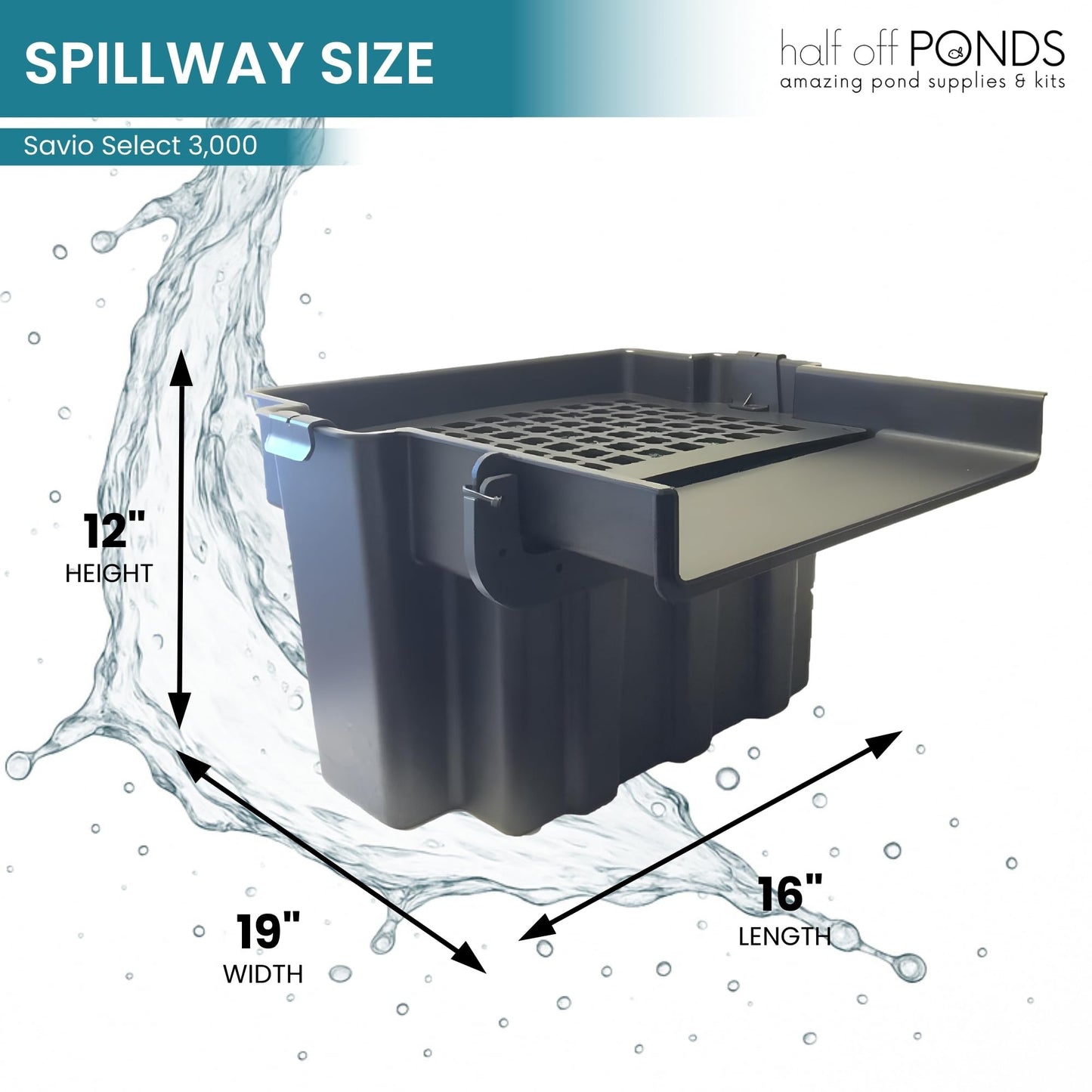 HALF OFF PONDS Savio Select 3,000 GPH Submersible Pump Pond Kit with 20' x 25' EPDM Rubber Pond Liner for Water Garden & Koi Pond