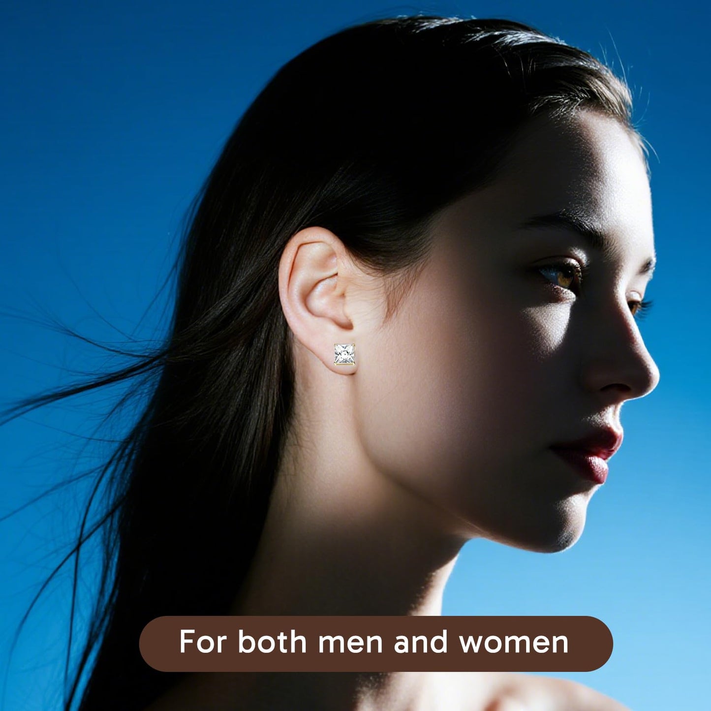 5 Pairs Magnetic Earrings for Men, Non-Piercing Clip On Stud Earrings Set, 4 Pairs Gold and 1 Pair Silver for Sensitive Ears, Stylish Everyday Wear