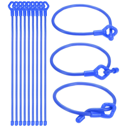 M METERXITY 12-Pack Adjustable Plant Ties, 12inch/30.48cm Silicone Flexible Multi-Function Sturdy Garden Twist Tie for Plant Support/Tree/Shrub/Vine, Reusable Support Twine [Blue]