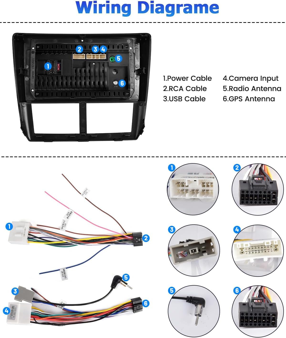 [4Core 64G] Android 15 Car Stereo for Subaru Forester Impreza WRX 2008-2012, Hikity 9 Inch Touchscreen Radio Wireless Carplay Android Auto Mirror Link GPS WiFi Bluetooth FM/RDS/EQ MIC Backup Camera