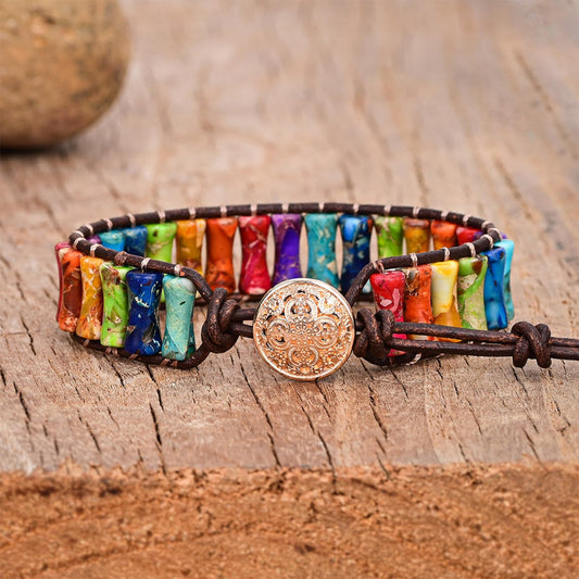 BASILKIT Chakra Healing Bracelets for Women, Handmade Natural Stone Beaded Bracelet, Boho Adjustable Stretch Bracelet Gift for Mom, Wife, Friend - Yoga, Meditation, Positive Energy