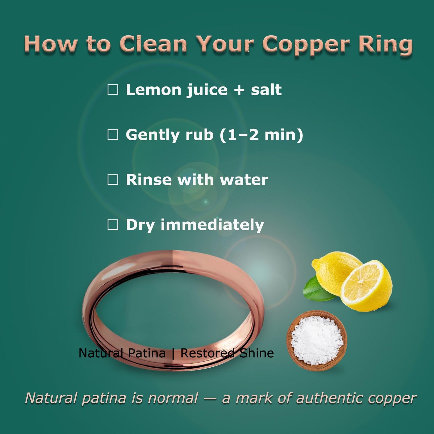 IVY & BAUBLE Pure Uncoated Solid Copper Ring for Men & Women — Lab-Tested, Raw Authentic Copper Band, Wellness Jewelry, Crafted in USA, 3mm, Size 7