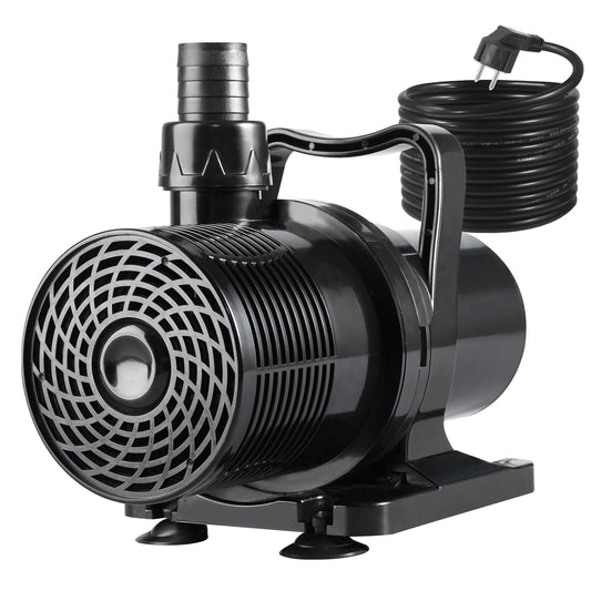 170W 4755 GPH Submersible Water Pump with Adapters, Water Pump 33 FT Lift High for Ponds, Fountains, Waterfalls and Water Circulation, Aquarium Pump Quiet Operation Vertical/Horizontal w/ 16 FT Cord