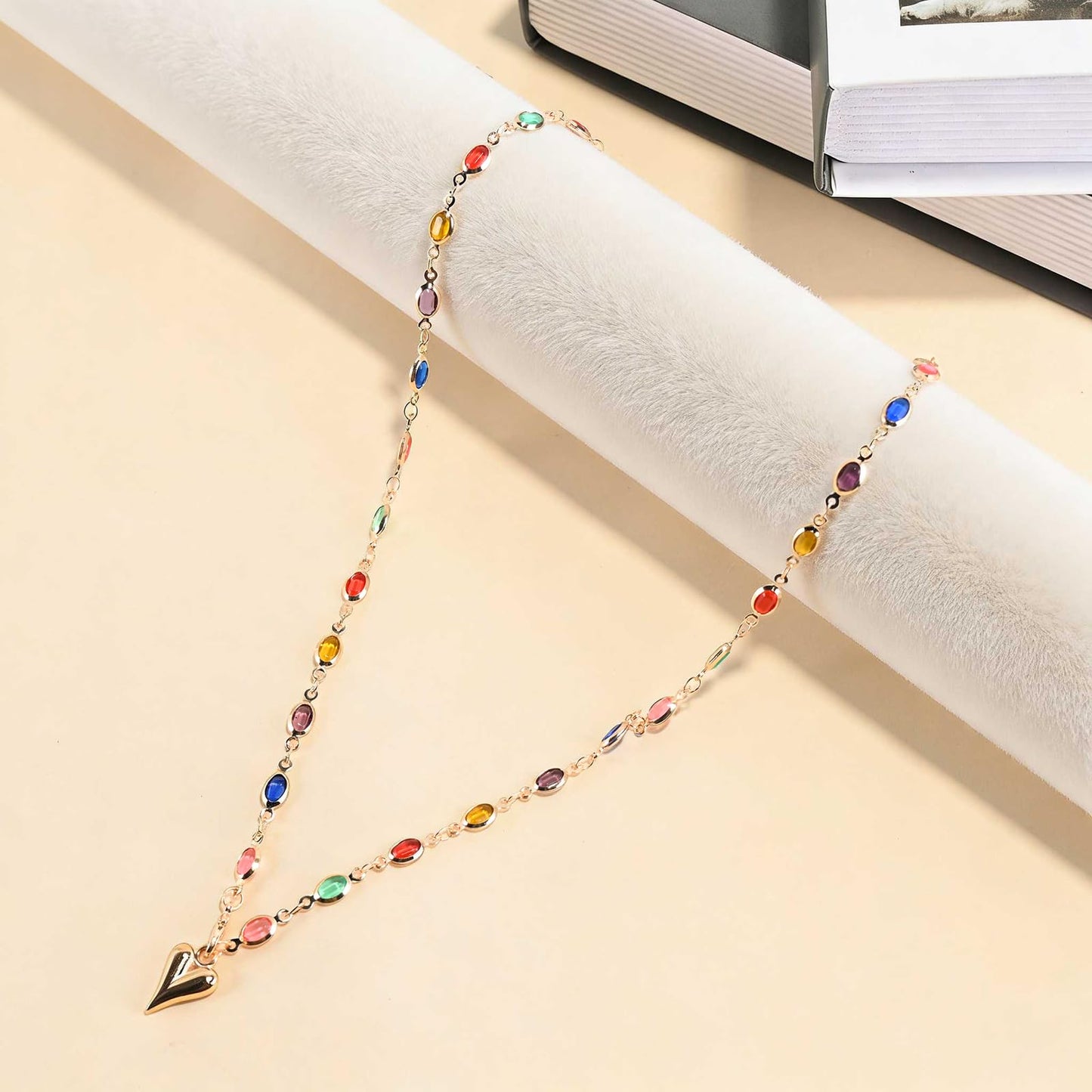 ENGCKSHI Necklace for Women, Dainty Long 14K Gold Y-Shaped Necklace Jewelry Trendy Beaded Layered Chain Drop Necklaces Jewelry Women Gifts