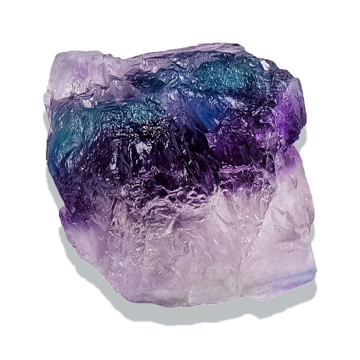 Apengshi 1.2-2'' Rainbow Fluorite Raw Stone Natural Crystal Healing Crystal and Stone Rough Rocks for Fountain Home Garden Decor Meditation