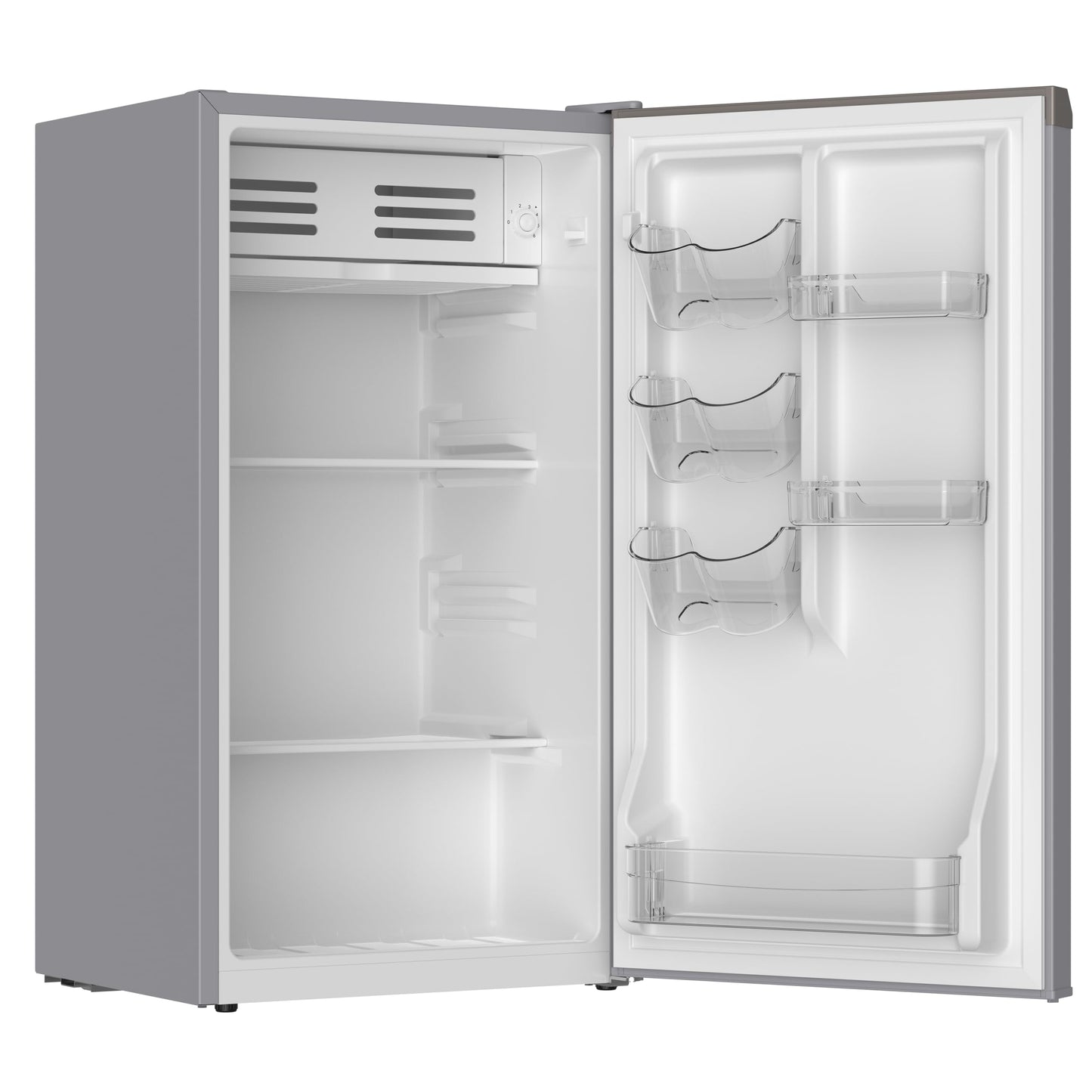 Frigidaire Mini Refrigerator, Compact Freezer Compartment, Adjustable Thermostat Control, Reversible Door, Contemporary Series, 3.2 cu ft, Grey