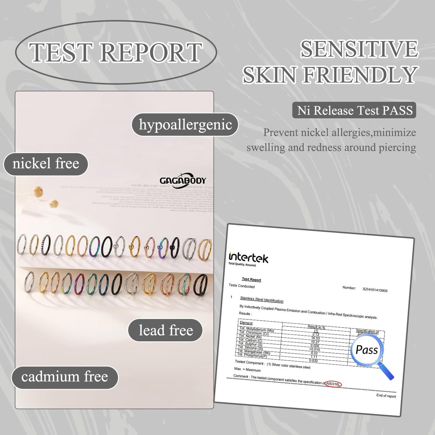 Septum Ring Rose Gold Septum Jewelry Seamless Septum Clicker Nose Rings 18 Gauge 8mm Nose Ring Hoop 18g Cartilage Earring Lip Rings Nose Hoop Surgical Steel Helix Earrings Nose Piercing Jewelry