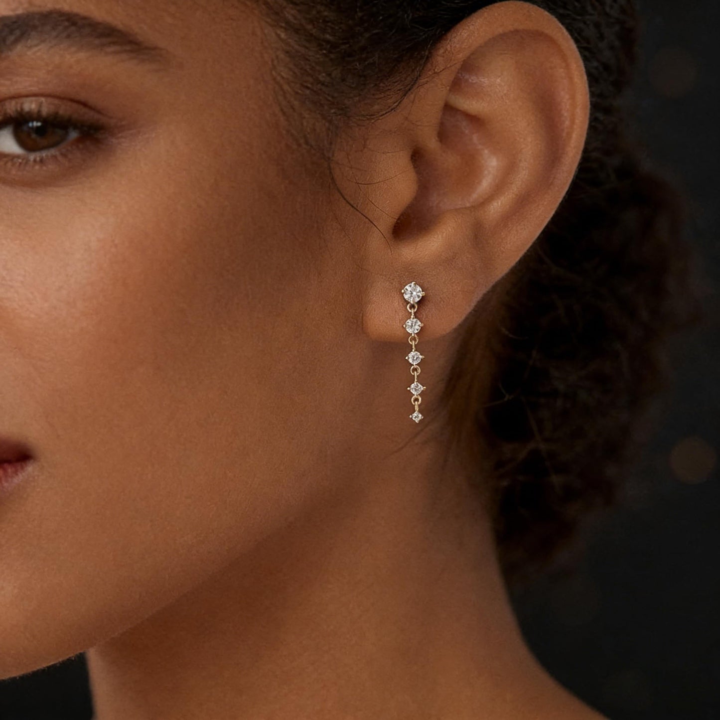 Solistra Gold Dangle Earrings for Women Trendy Diamond Drop Earring Hypoallergenic Earrings for Women Wedding Jewelry Valentines Day Gifts for Her