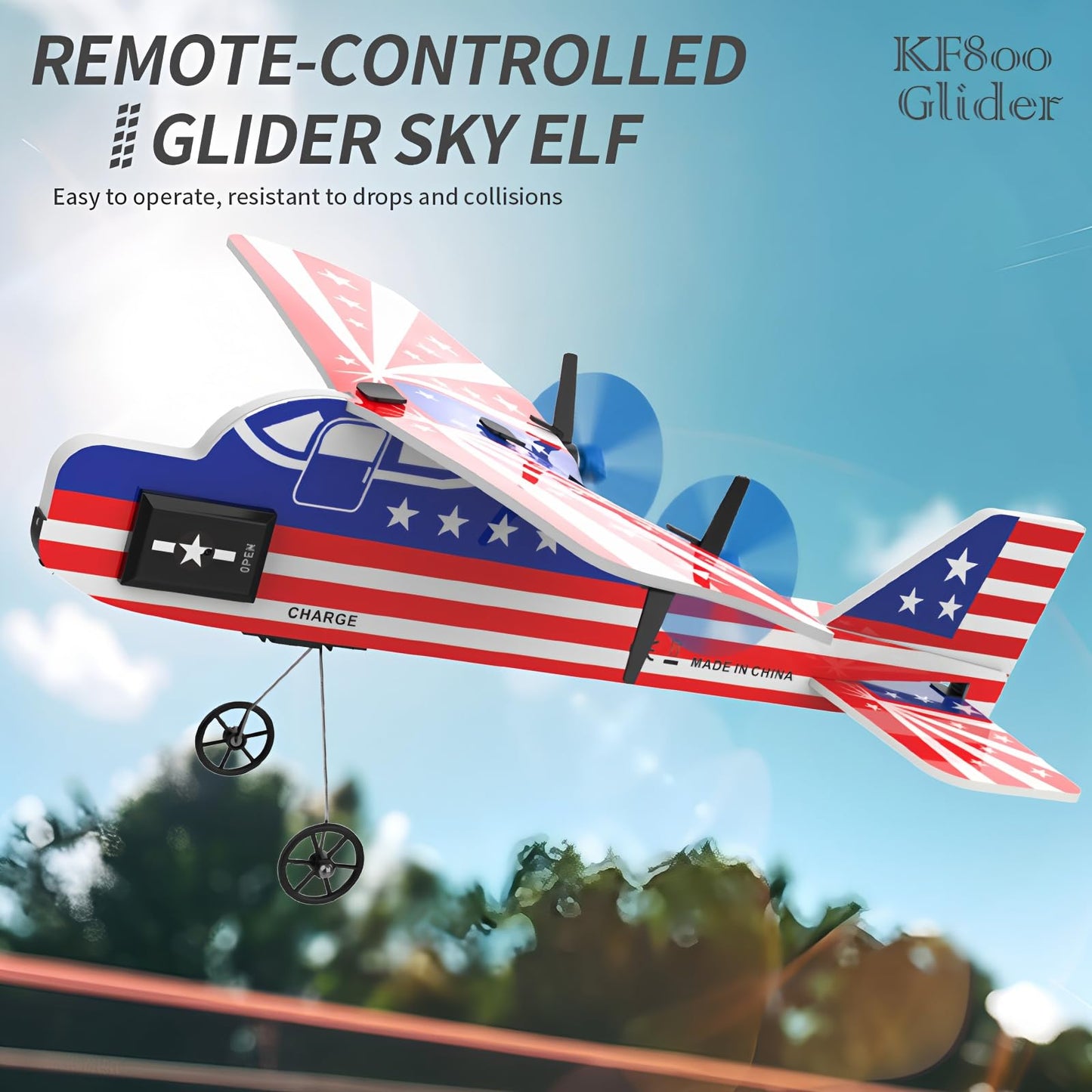 BEACONDESI Remote Control Airplane Glider for Kids & Adults - 2.4GHz Long Range, Auto-Balancing & Durable MPP Material, RC Glider Plane - Easy to Fly Beginner-Friendly Outdoor Flying Toy Gift