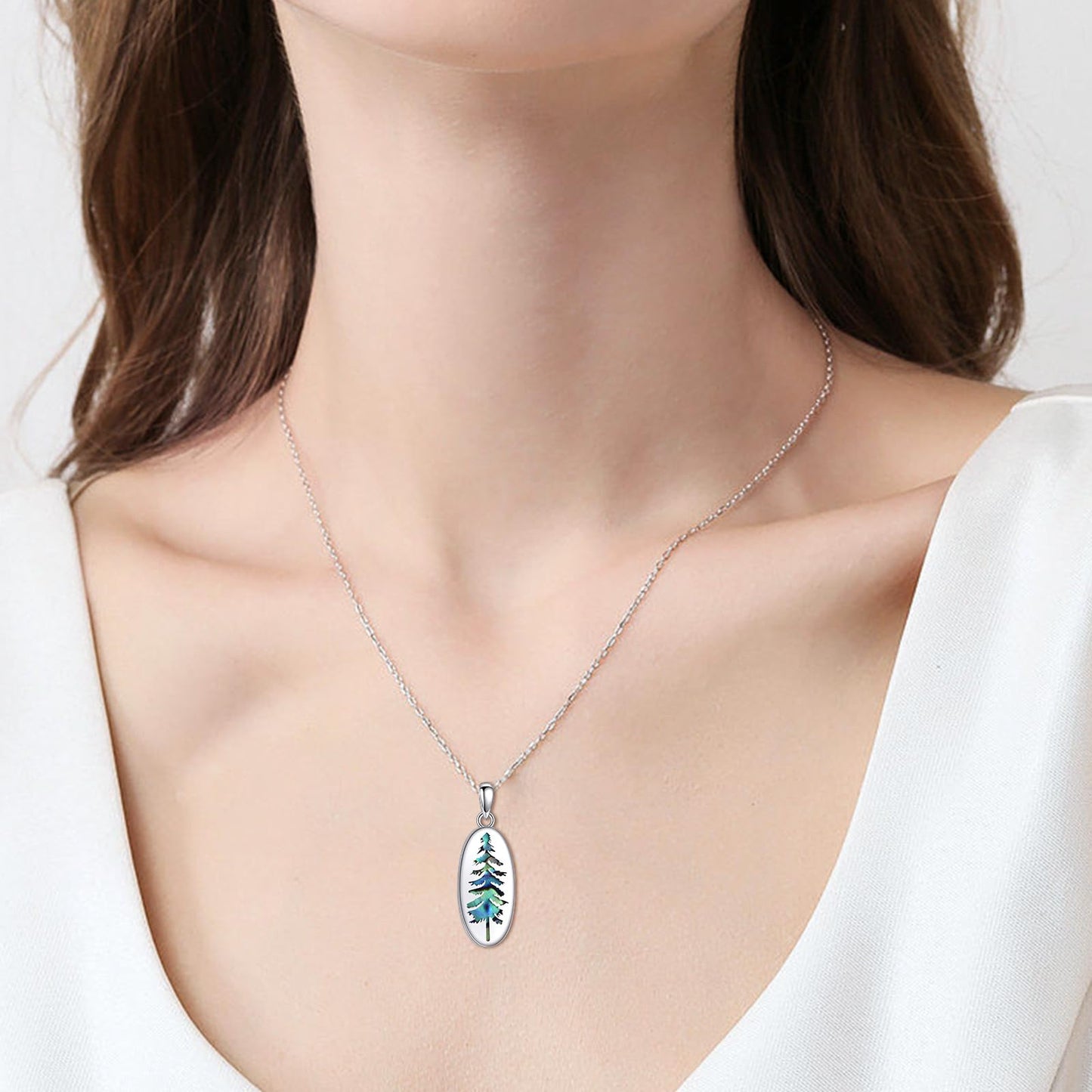 YFN Mountain Necklace for Women Sterling Silver Nature Jewelry Gift for Skiers, Hikers, Campers, Climbers and Nature Lovers