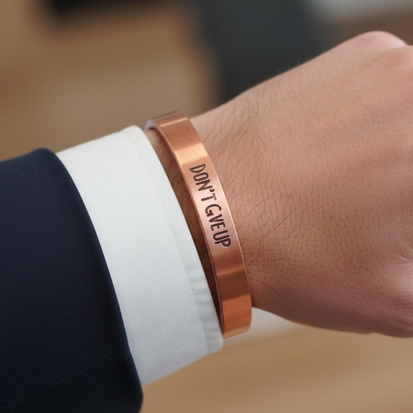 Touchstone Inspirational Copper Engraved Magnetic Bracelets for Women-Personalized Jewelry Gifts for Best Friend/Mom/Daughter/Sister - Adjustable Bracelet in a Gift Box Don't Give Up