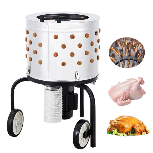 PeakPursuit Electric Chicken Plucker Machine-20IN Poultry Defeathering with 106 Soft Rubber Fingers, 360° Chicken Feather Remover for Turkey, Duck and Quail