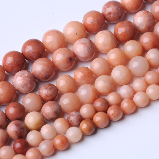 36PCS 10MM Natural Pink Aventurine Stone Beads Energy Healing Beads for DIY Jewelry Bracelet Necklace Making for Jewelry Making15Inch
