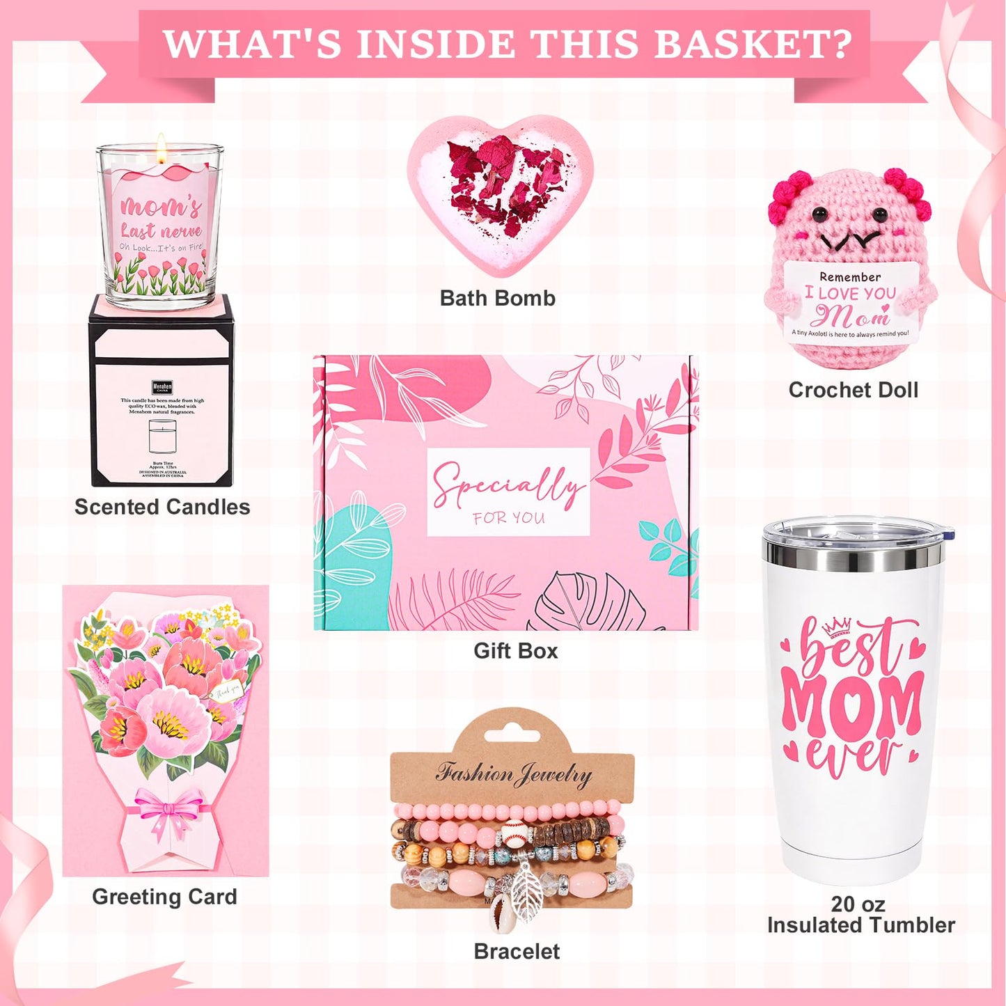 Mothers Day Gifts For Mom,Birthday Gifts for Mom Mother's Birthday Gifts Best Mom Ever Thank You Gifts Unique Birthday Presents From Daughter Son Grateful Gifts for Mom Happy Mother’s Day