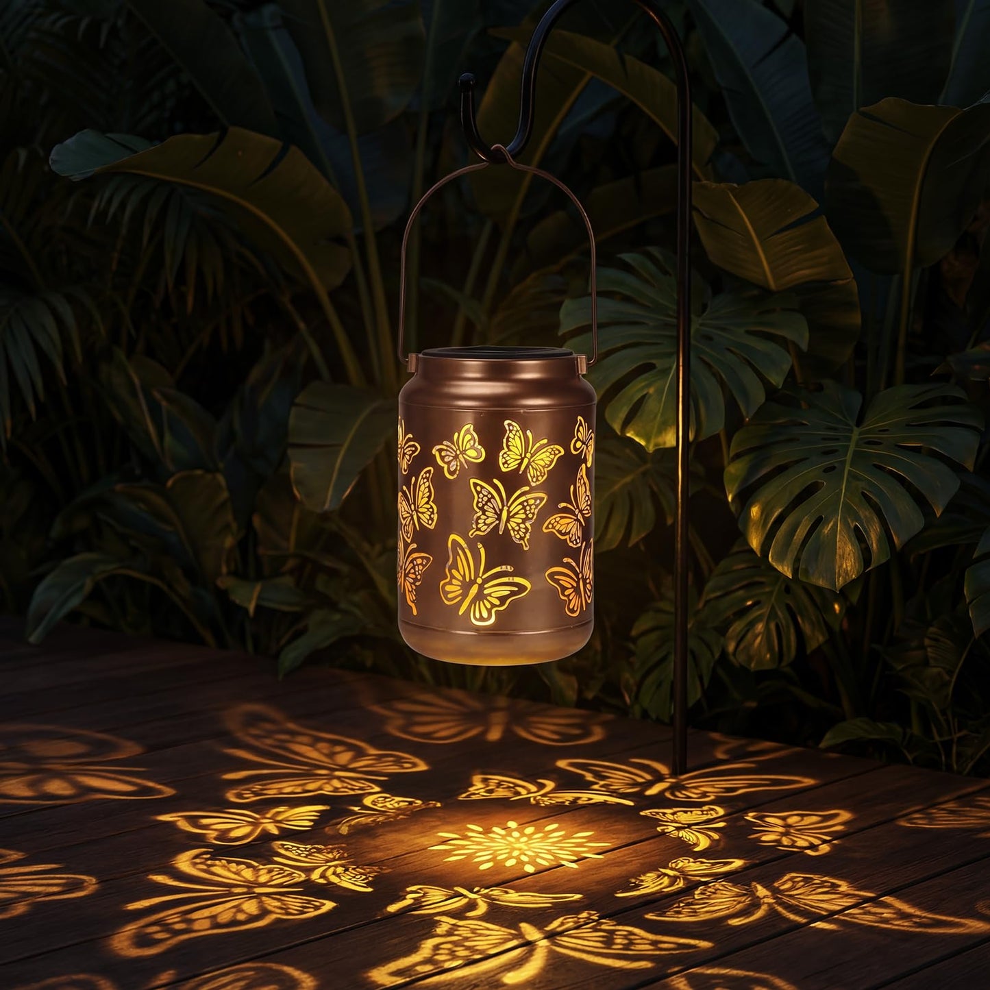 Edenseelake Butterfly Solar Lanterns Outdoor Waterproof, Mothers Day Garden Decor Gifts for Mom, Women, Grandma, Outdoor Hanging Lantern for Patio, Porch, Yard, Pathway