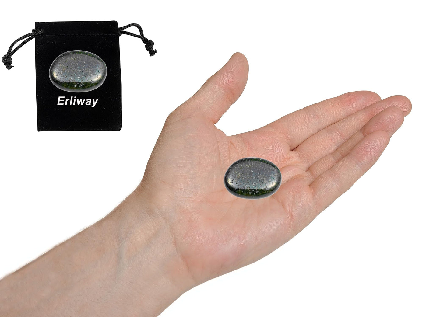 Green Sandstone Healing Crystal Stones, 1.25-2.0" Large Reiki Healing Gemstones Natural Tumbled Polished Stones for Energy Witchcraft Therapy Meditation