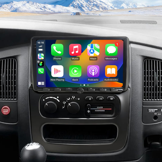 4+64G for Dodge RAM 1500 2500 3500 2002 2003 2004 2005 Radio 9 Inch Car Stereo with Physical Buttons and knobs Support Carplay Android Auto GPS Navigation SWC Back up Camera
