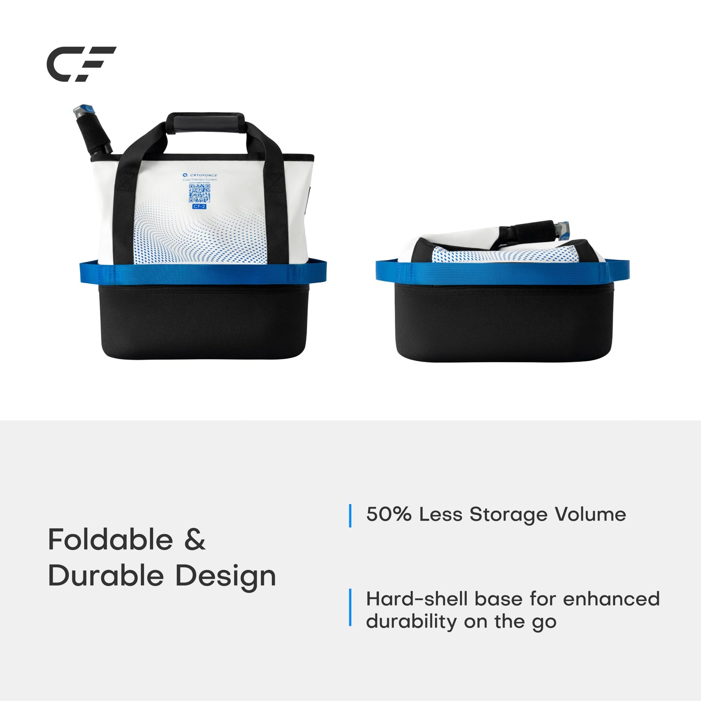 CF-2 Portable Cold Therapy Machine for Knee Surgery Recovery, Foldable & Quiet Ice Therapy System for Travel, Hotel & Home Use, Compact Overnight Cooling for Sports Recovery