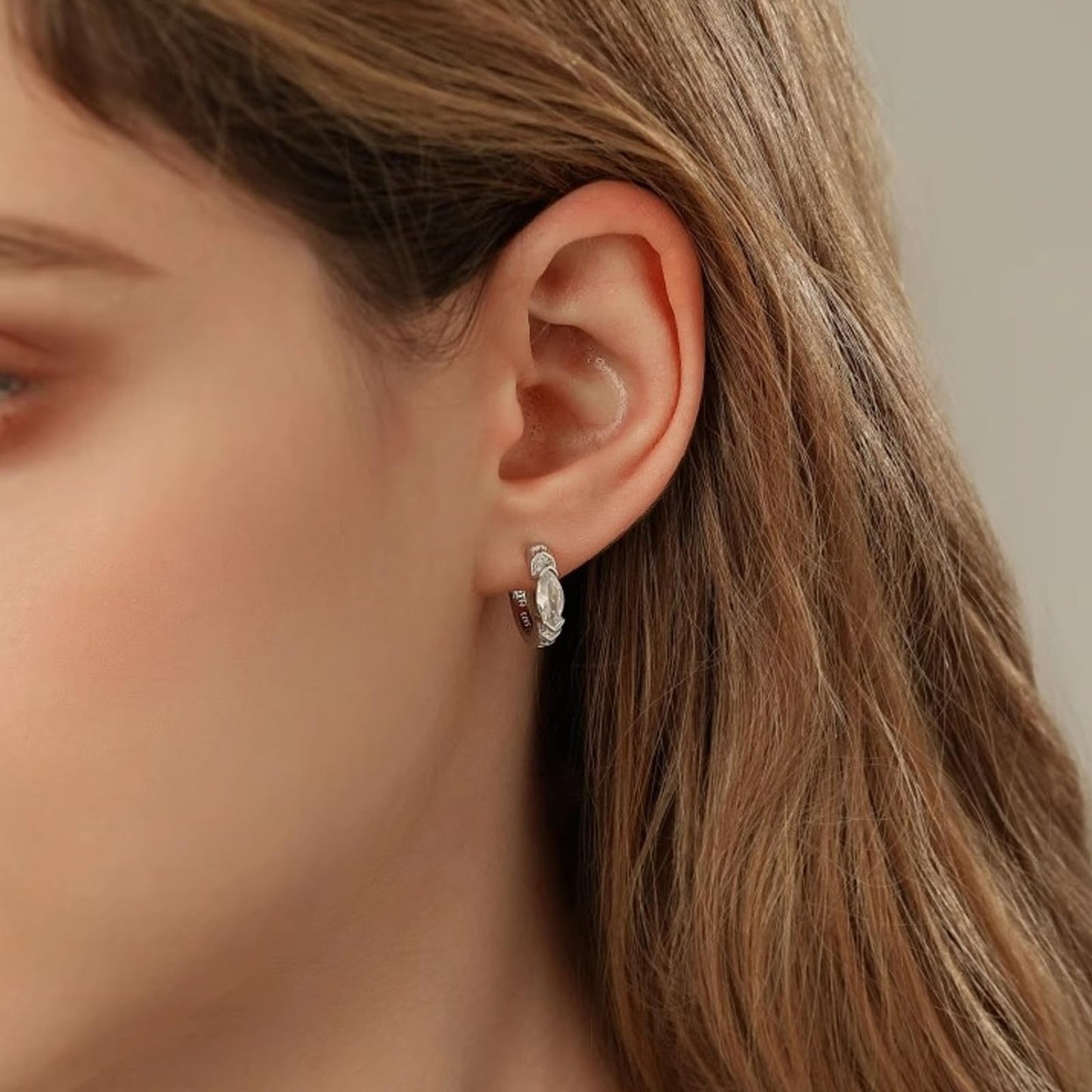 2 Pairs Lymphatic Drainage Moissanite Hoop Earrings for Women Titanium Histone Lymphvity Germanium Cubic Zirconia Earrings Dainty Huggie Hoop Moissanite Earring Jewelry Gifts