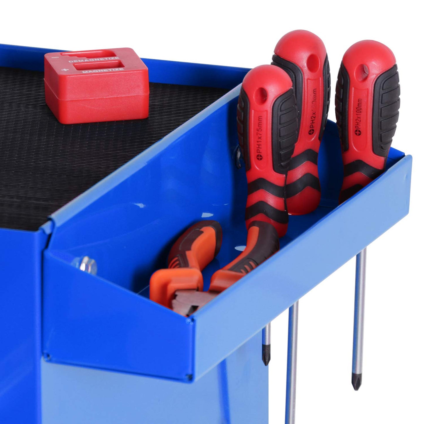 TANKSTORM Tool Chest Heavy Duty Cart Steel Rolling Tool Box 5 Drawer Cart (TZ35 Blue)
