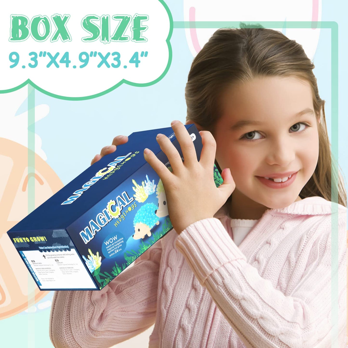 sdaymol Crystal Growing kit for Kids - Hedgehog to Grow，Science Experiments STEM Toys Crystal Science Kits for Teens STEM Gifts for Boys & Girls 8+