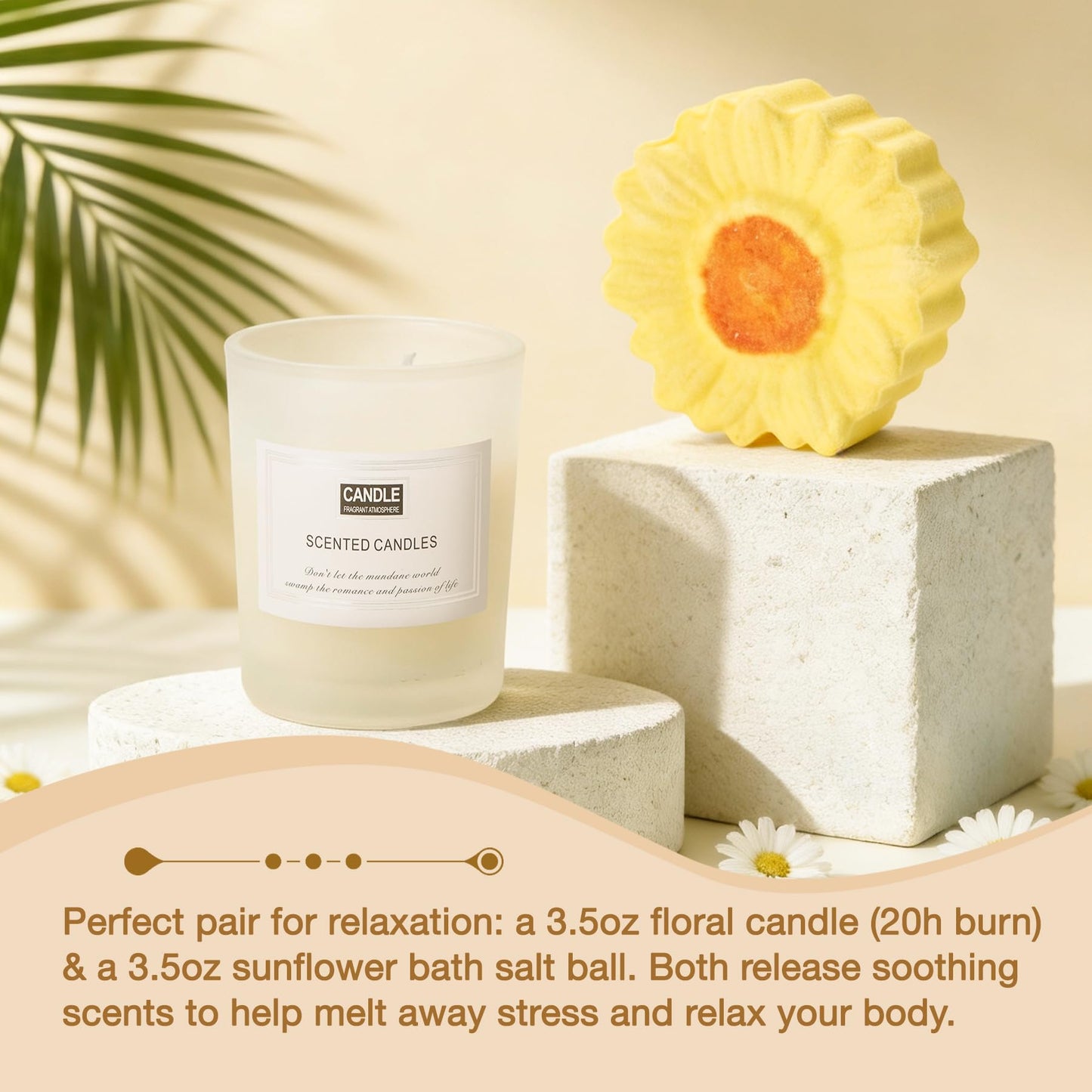 11Pcs Sunflower Birthday Gifts for Women, Get Well Soon Gift Baskets with Spa Gift Set,Inspirational Sunflower Self Care Package, Thinking of You Unique Gifts for Mom Sister Wife