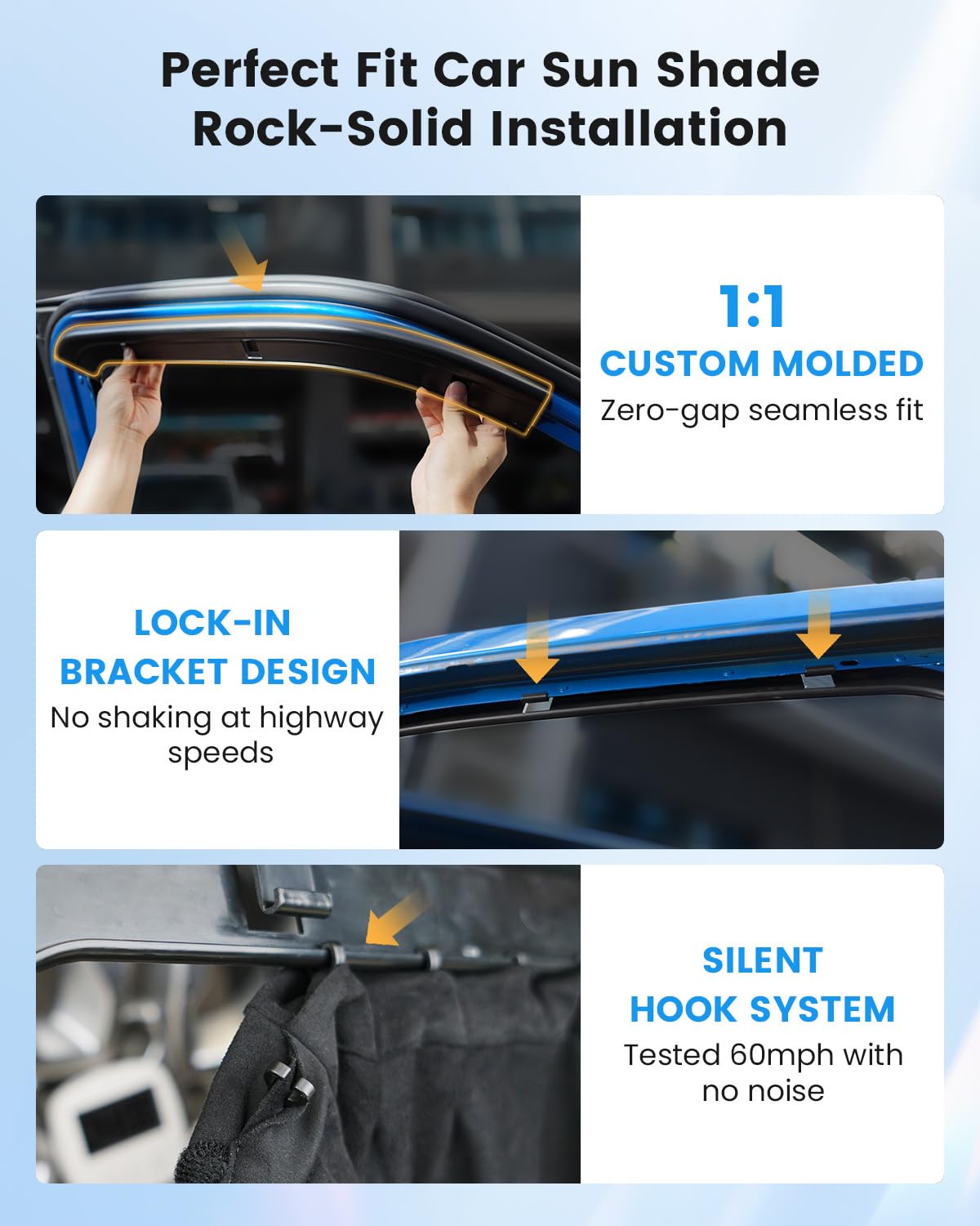 [2025 Upgraded] Weektic Car Curtains for 2021 2022 2023 2024 2025 Ford F150 SuperCrew | Drive-Safe Car Side Window Sun Shade Block 99% UV & Protect Privacy, Easy to Install Without Damage, Black 4pcs