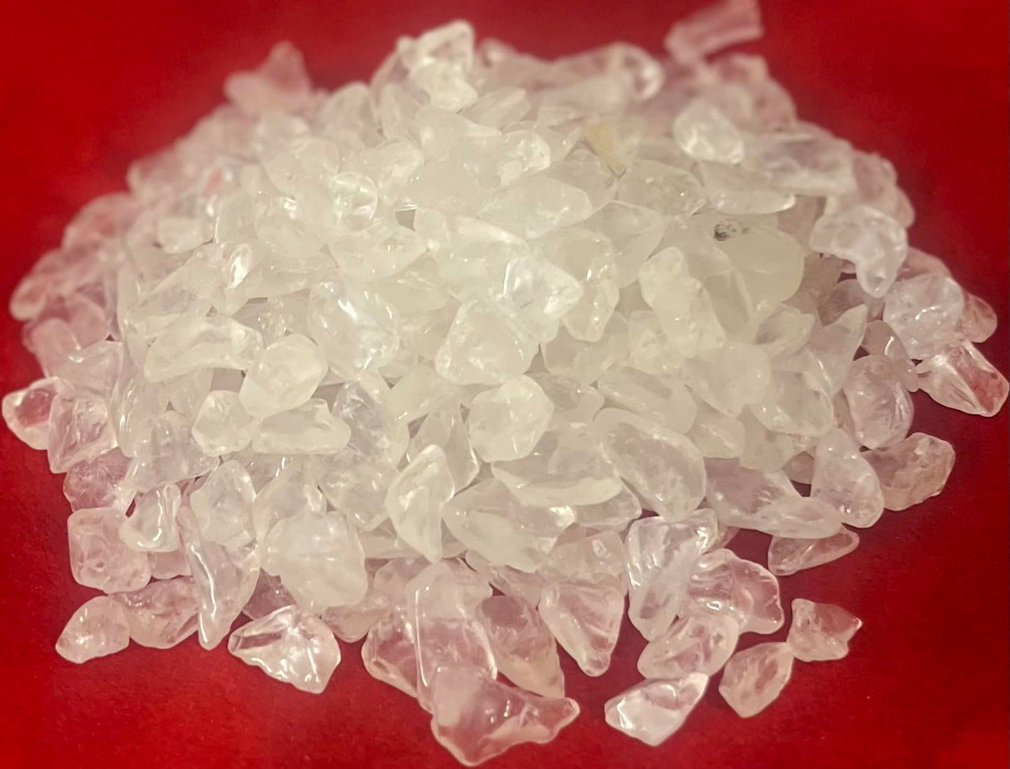 Indian Consigners Natural Crushed Polished Tumbled Gem Stone Chips, Decoration & Healing Crystals (Clear Quartz)