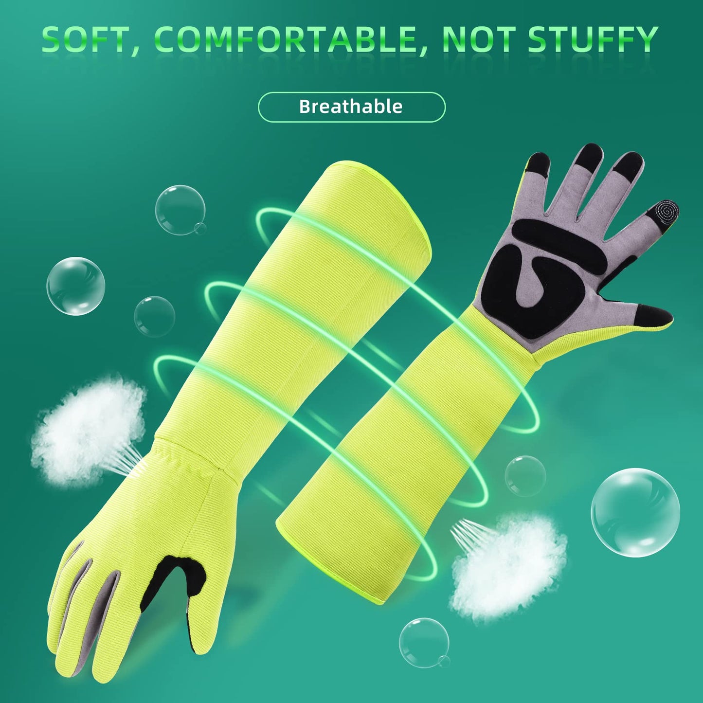 MEPEREZ 3-in-1 Gloves for Gardening Lightweight, Farming & Cleaning, Thorn Proof, Anti-Slip, Comfort, Breathable, Abrasion Resistant