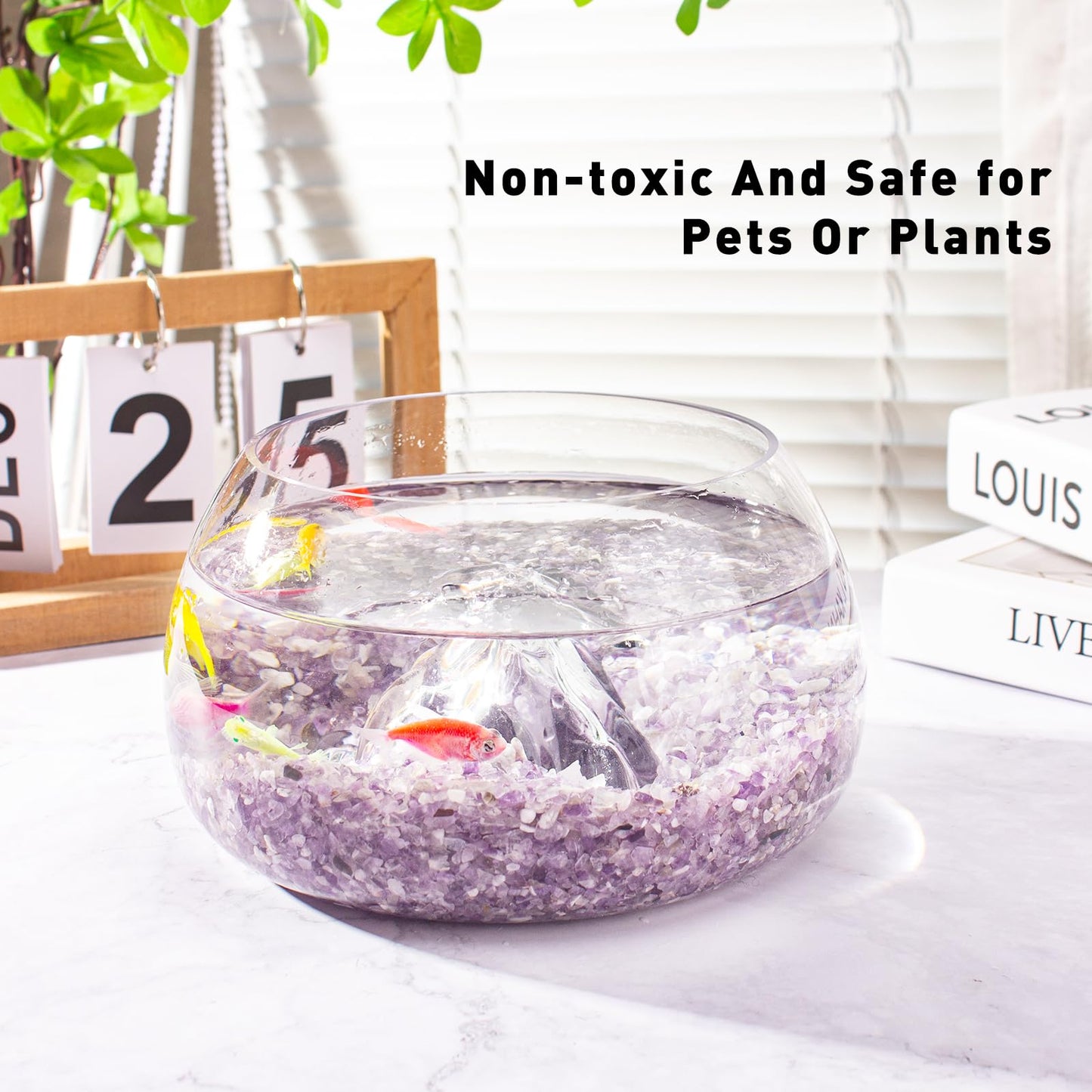 EZEELAI 0.5 Lb/230g Amethyst Crystal Chips Bulk Tumbled Crushed Stones 3-5mm, Natural Crushed Crystal Quartz Healing Stones Rocks for Vases Filler, Aquarium Gravel Rocks, Succulent Plants Decor