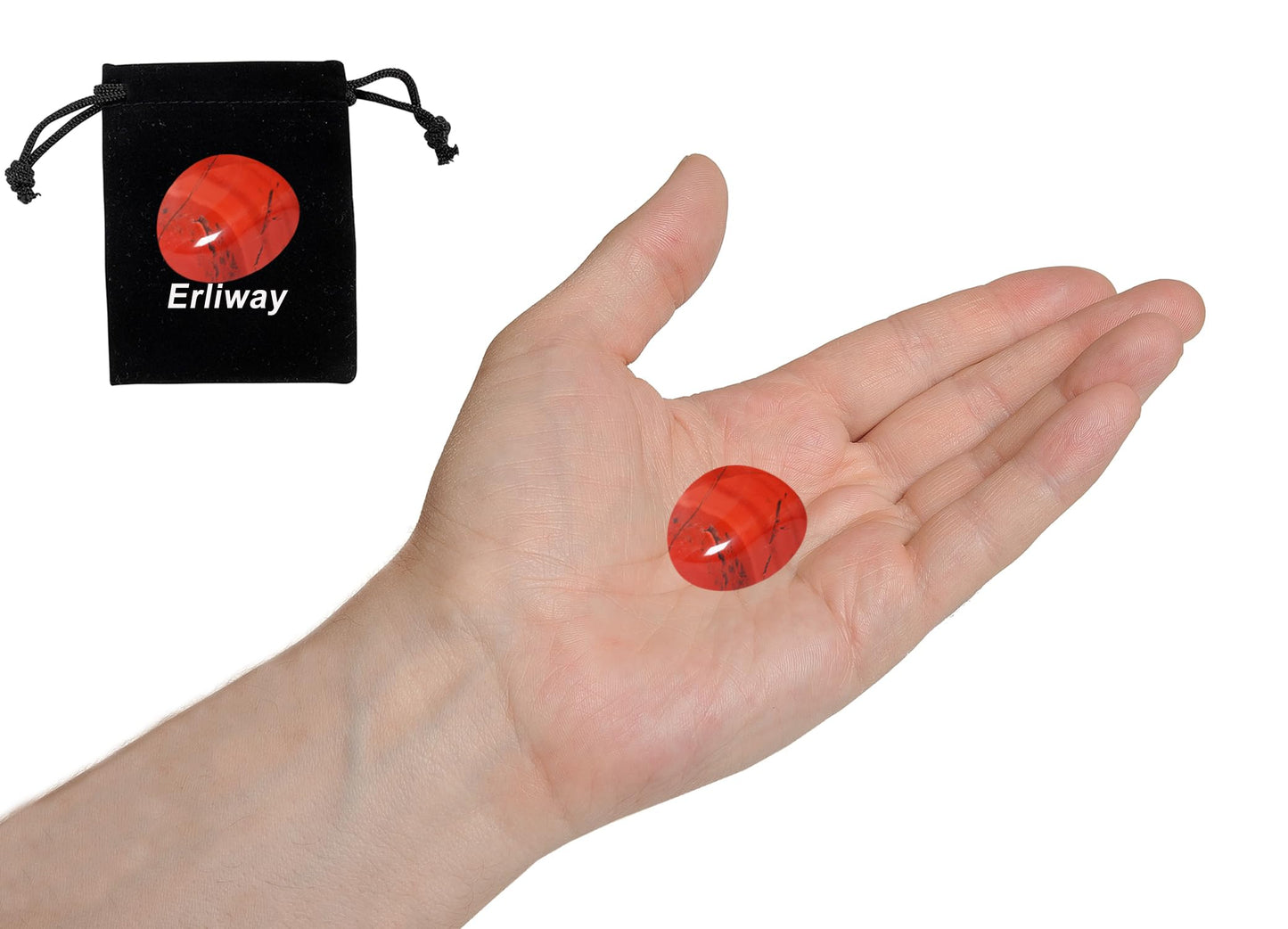 Red Jasper Healing Crystal Stones, 1.25-2.0" Large Reiki Healing Gemstones Natural Tumbled Polished Stones for Energy Witchcraft Therapy Meditation