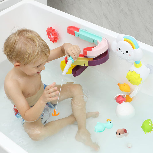 33 PCS Bath Toys for Toddlers and Babies, Bathtub Toy Set with Shower, Rubber Ducks, Floating Toys