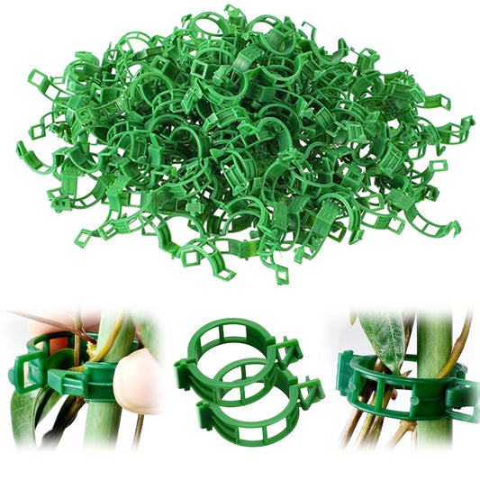 Secured Plastic Plant Clip, 2026 Upgrade Plant Fixing Clips for Climbing Plants Plastic Support for Garden,Reusable Plastic Trellis Clips Tomato Grape Vine Vegetables Plant Fixing Clips (200, Green)
