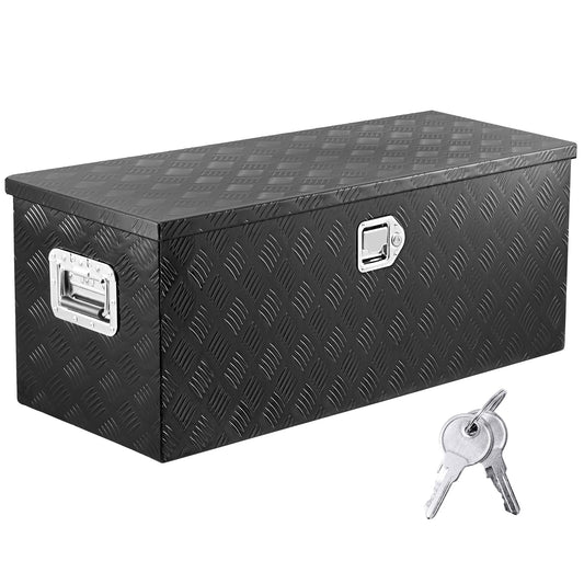 KING CHAO FOO 39" Lx15 Wx14 H Aluminum Tool Box, Heavy Duty Truck Bed Toolboxes with 2 PCS Keys, Upgraded Widest Tool Box Used for Truck Bed Storage,Trailers,Pickup,RV, All-Weather Use