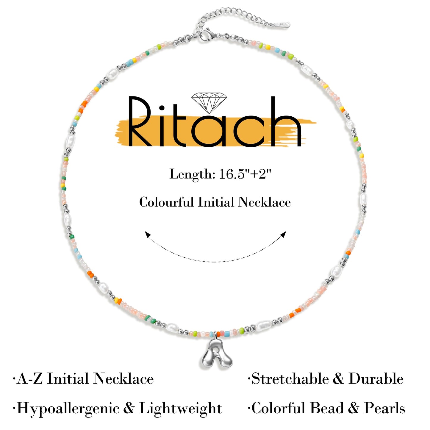 Ritach Teen Girl Gifts Trendy Stuff - Initial Necklace Gift for Tween Teenage Girl Gifts for 7 8 9 10 11 12 Year Old Girls Birthday Christmas Gifts for Girls Stocking Stuffers for Teen Girls Gift