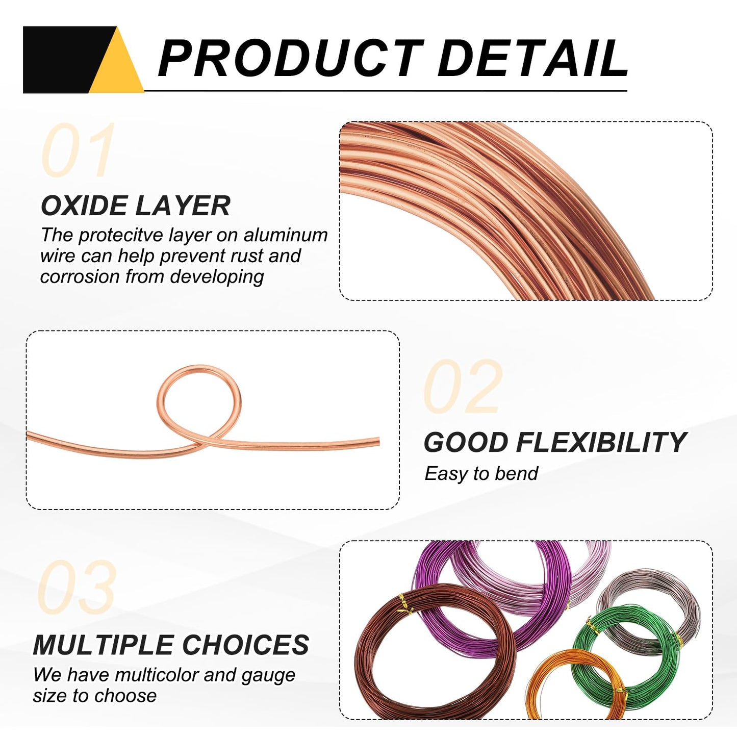 MECCANIXITY 7 Gauge 3.5mm Aluminum Wire, 80 Feet Bendable Metal Craft Armature Wire for Jewelry Making DIY Beading Floral Wreath Wrapping Sculpting, Rose Gold