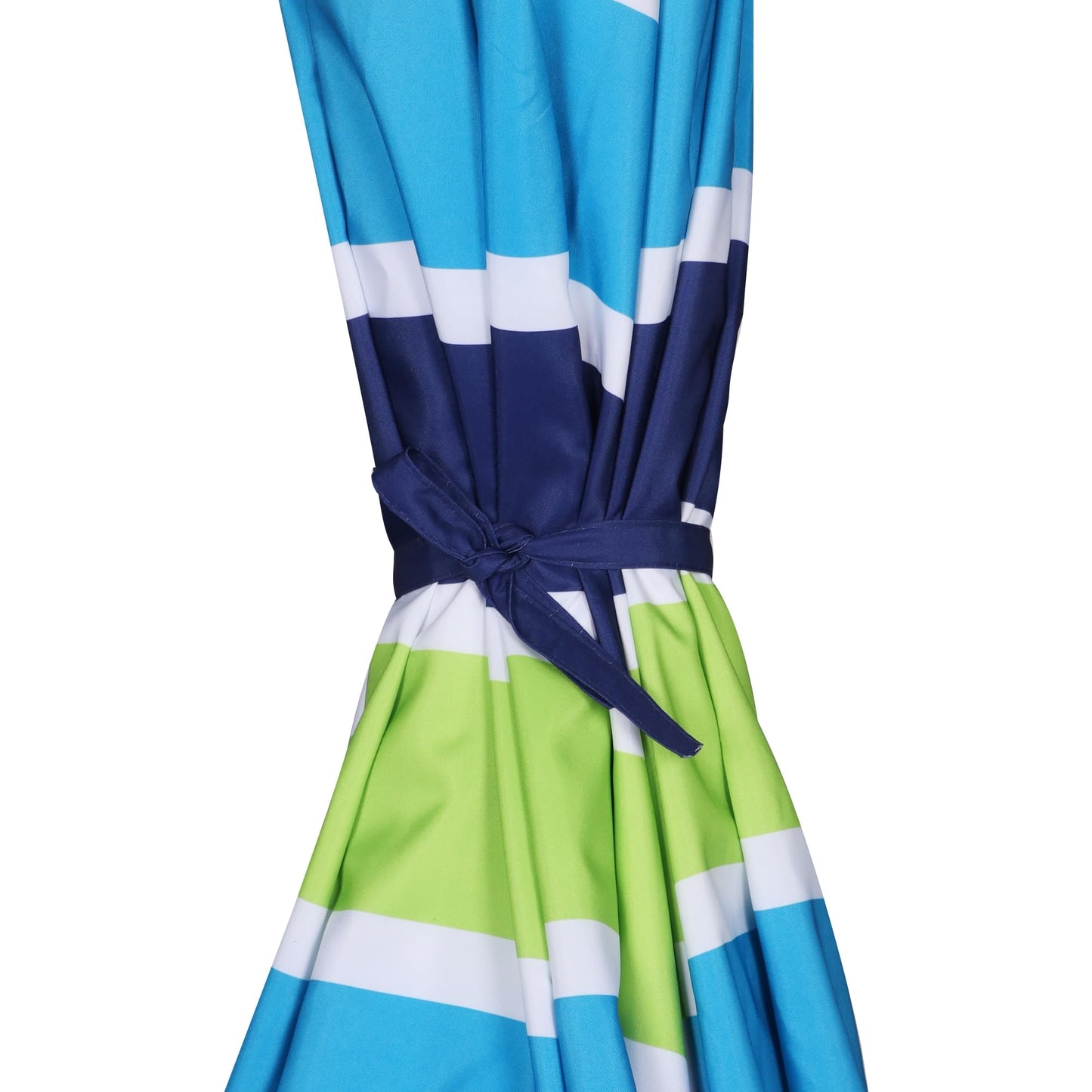 Blissun 10FT Patio Umbrella, Outdoor Table Umbrella, Yard Umbrella, Market Umbrella with 8 Sturdy Ribs, Push Button Tilt and Crank, Blue & Green