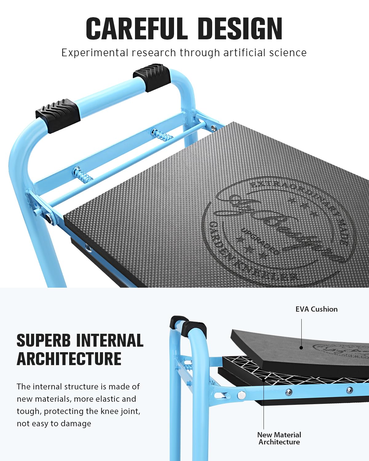 AZBESTPRO Garden Kneeler and Seat, Upgraded Foldable Heavy Duty Gardening Stool - Widened to 10" Stable Wear-Resistant Prevent Knee and Back Pain, Bench High-End 2 Large Tool Bags Gift for Men Women