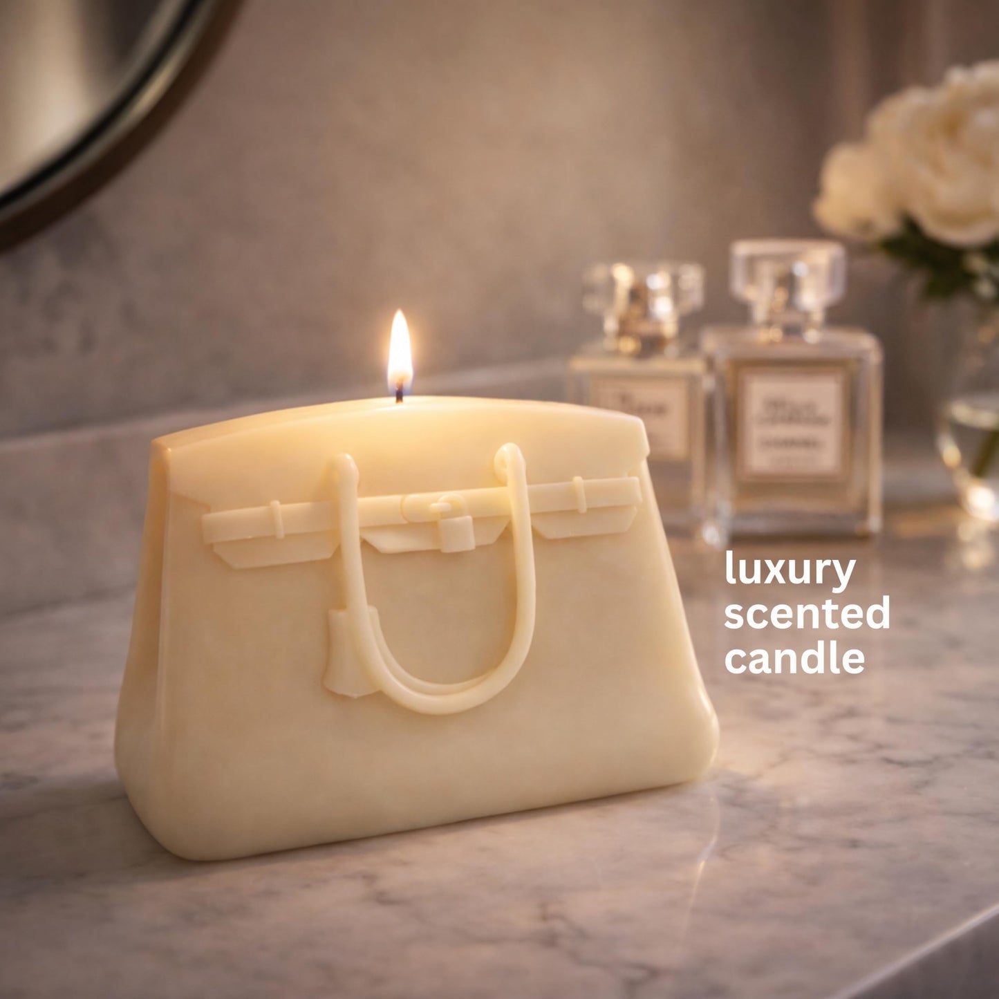Handbag Candle with GiftBox - Air Wax - Designer-Inspired Luxury Gifts for Women - Elegant Home Decor Gift for Women - Mothers Day Gift - Gifts for Girlfriend - Luxury Candles - Mother's Day Candle