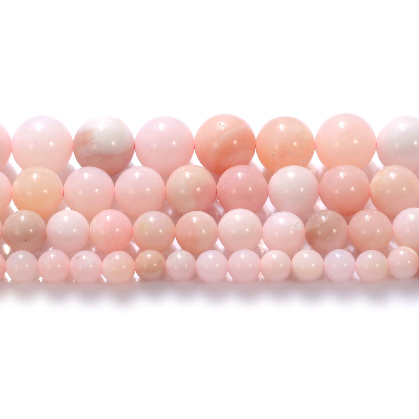 10mm Natural Powder Opal A Gemstone Round Loose Beads Crystal Stone Bracelet Necklace Accessories Crafts for Jewelry Making DIY,1 Strand 15"