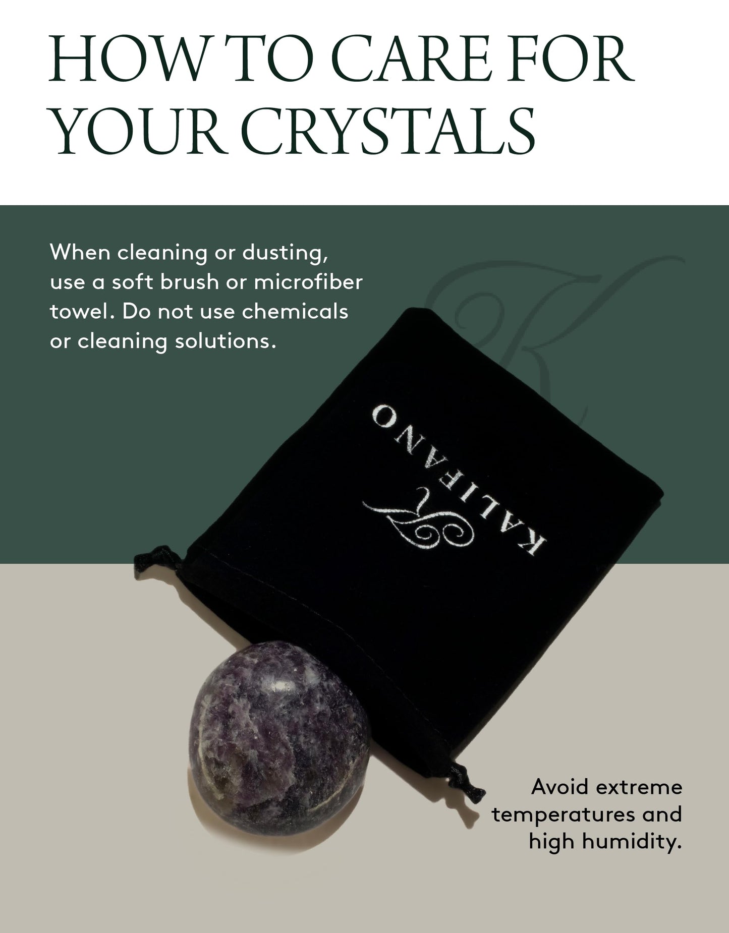 KALIFANO Lepidolite Palm Stone with Healing & Calming Effects - High Energy Reiki Worry Crystal Used for Soothing Anxiety and Stability (Information Card Included)