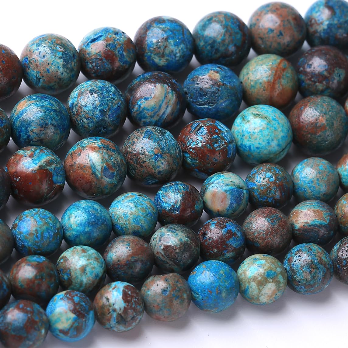 36PCS 10MM Crazy Blue Lace Aagte Stone Beads Energy Healing Beads for DIY Jewelry Bracelet Necklace Making for Jewelry Making 15Inch