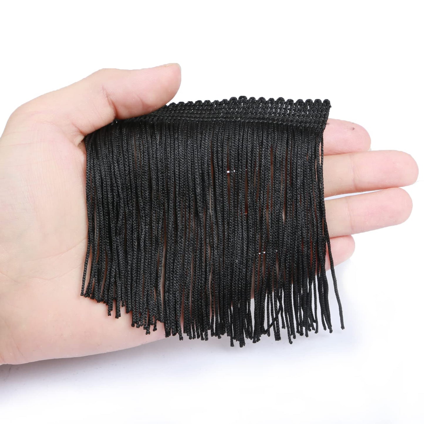 HedongHexi Chainette Fringe Trim 10 Yard x 4 Inches Fabric Trims Tassel Sewing for DIY Decoration Clothes Accessories Latin Wedding Dress…