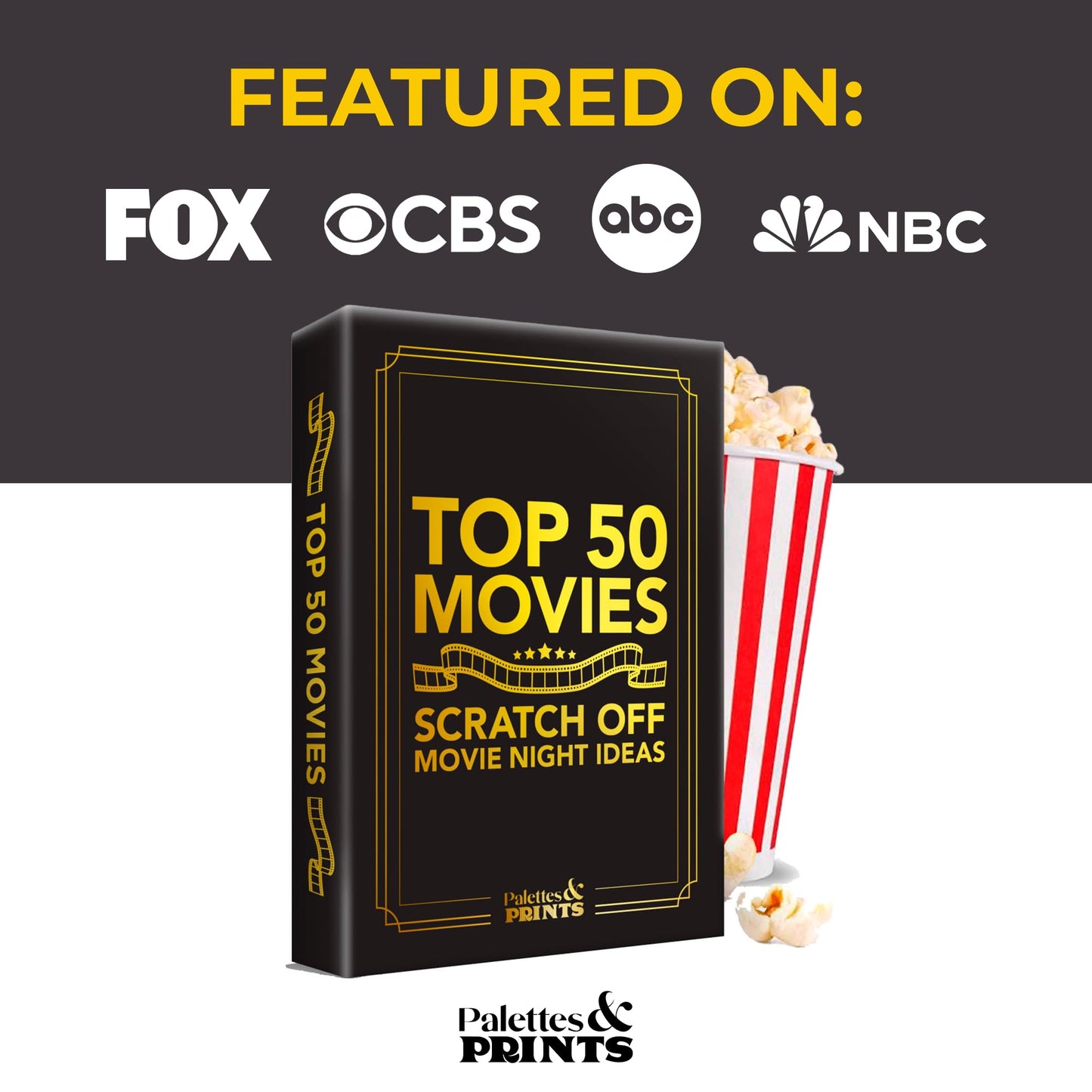 Premium Movie Night Scratch Off Cards – Gifts for Movie Lovers – End Movie Night Indecision With Movies From Top Databases – Stunning Illustrations - Husband Boyfriend Gift - Couples Gift Ideas