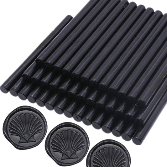 40 Pcs Glue Gun Sealing Wax Sticks for Wax Seal Stamp, Black Wax Sealing Glue Gun Sealing Wax Sticks Mini Glue Stick, Great for Wedding Invitations,Christmas Gift (Black)